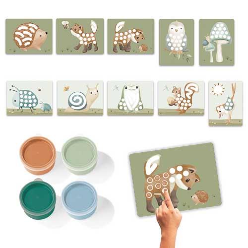 LITTLE DUTCH - Fingerpaint set - Forest Friends