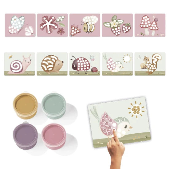 LITTLE DUTCH - Fingerpaint set - Fairy Garden