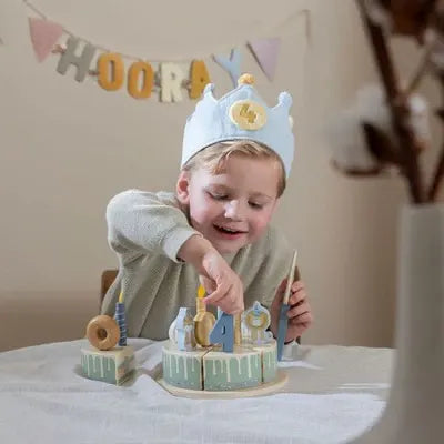 LITTLE DUTCH - Birthday Crown with Numbers Blue