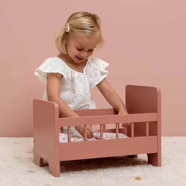 LITTLE DUTCH - Wooden doll bed