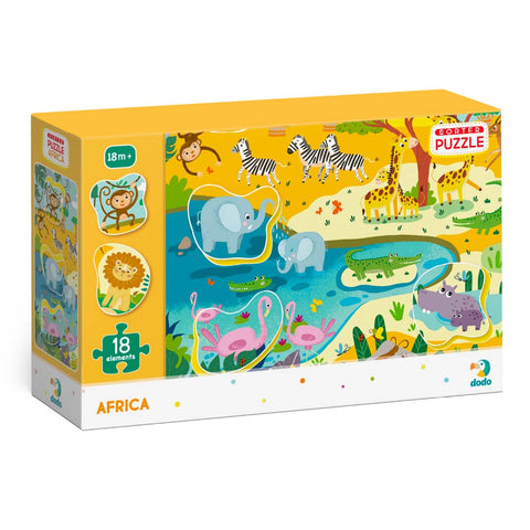 DODO TOYS - 18pcs - Puzzle Sorter - Africa